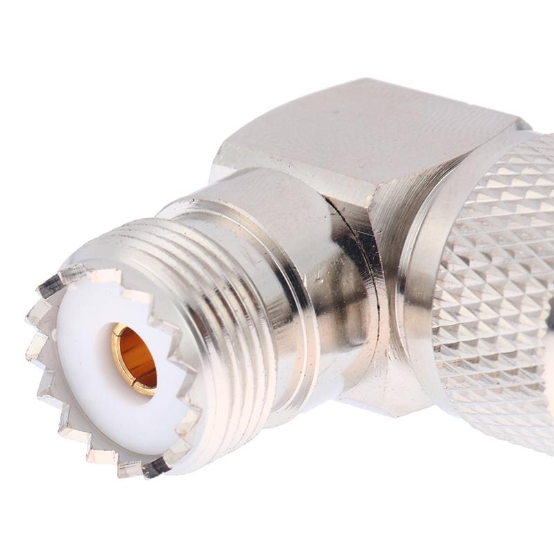 UHF Male PL-259 PL259 на UHF Female SO-239 SO239 Угловой 90 RF Адаптер разъем