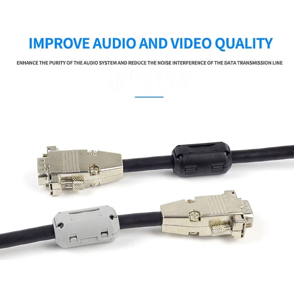 1 шт. Подавитель шумов Анти-помехи Магнитное кольцо EMI RFI Дроссель Клипса Кабельный фильтр