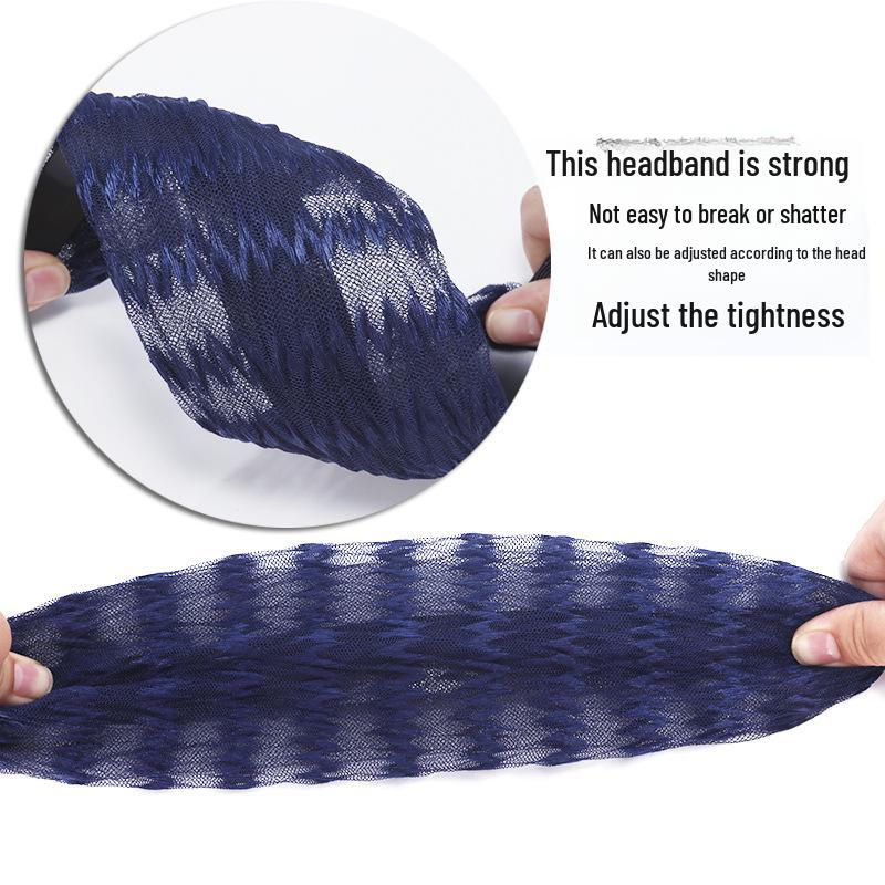 Wave Wide-Edge Non-Slip Hairband with Teeth and Breathable Lace for Middle-Aged and Elderly Women