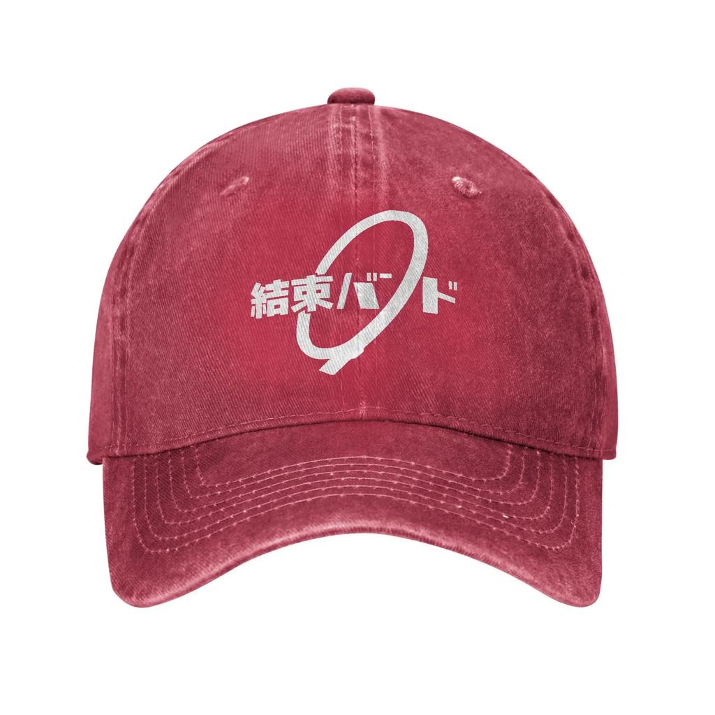 Bocchi The Rock Baseball Cap Sun Kessoku Band White Kpop Rock Hot Sale Washed Trucker Hat Women Unisex Casual Print Baseball Caps