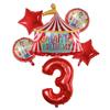 32inch Foil Number with Red Circus Birthday Tent Balloons Air Globos Animal Theme Party Children's Birthday Decorations Kids Toy