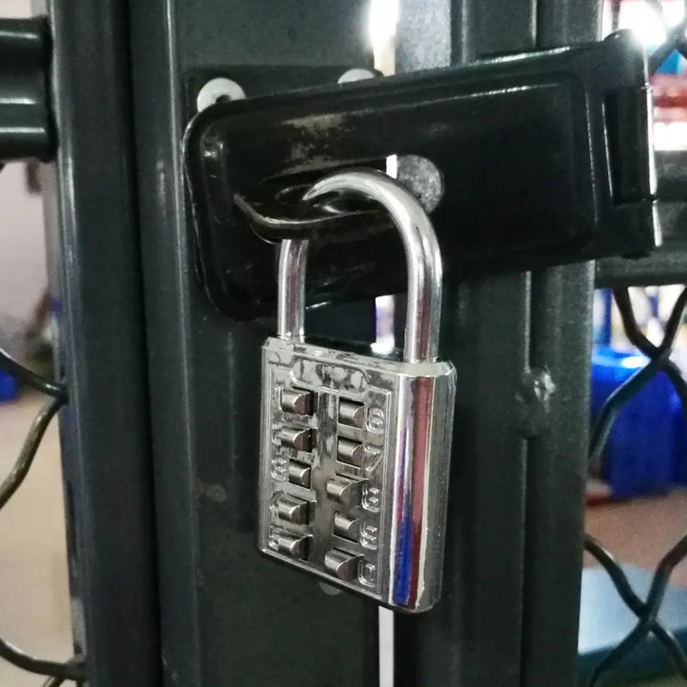 1 шт. 10-кнопочный цифровой кодовый замок с электропокрытием. Пароль нельзя изменить с помощью замка. Выдвижной чемоданный противоугонный навесной замок