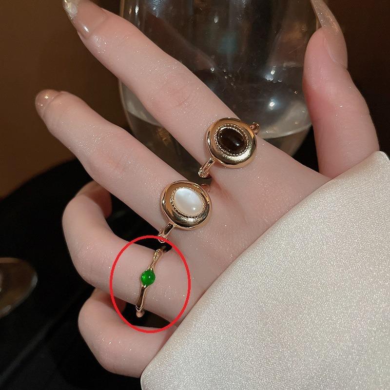 Геометрическое кольцо Xiaohongshu Кольцо на указательный палец Высококлассная бижутерия Женщины