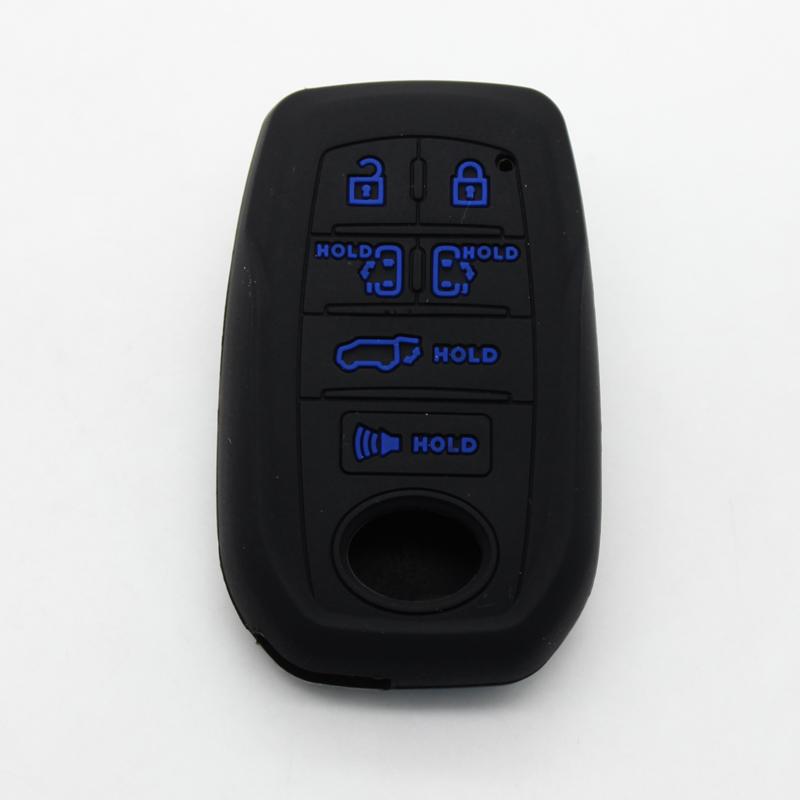 Силиконовый Чехол для Ключа Cocolockey Брелок Чехол для Автомобильного Ключа для Toyota Sienna с Дистанционным Управлением - 6 Кнопок Защитник Автозапчасти Автоаксессуар