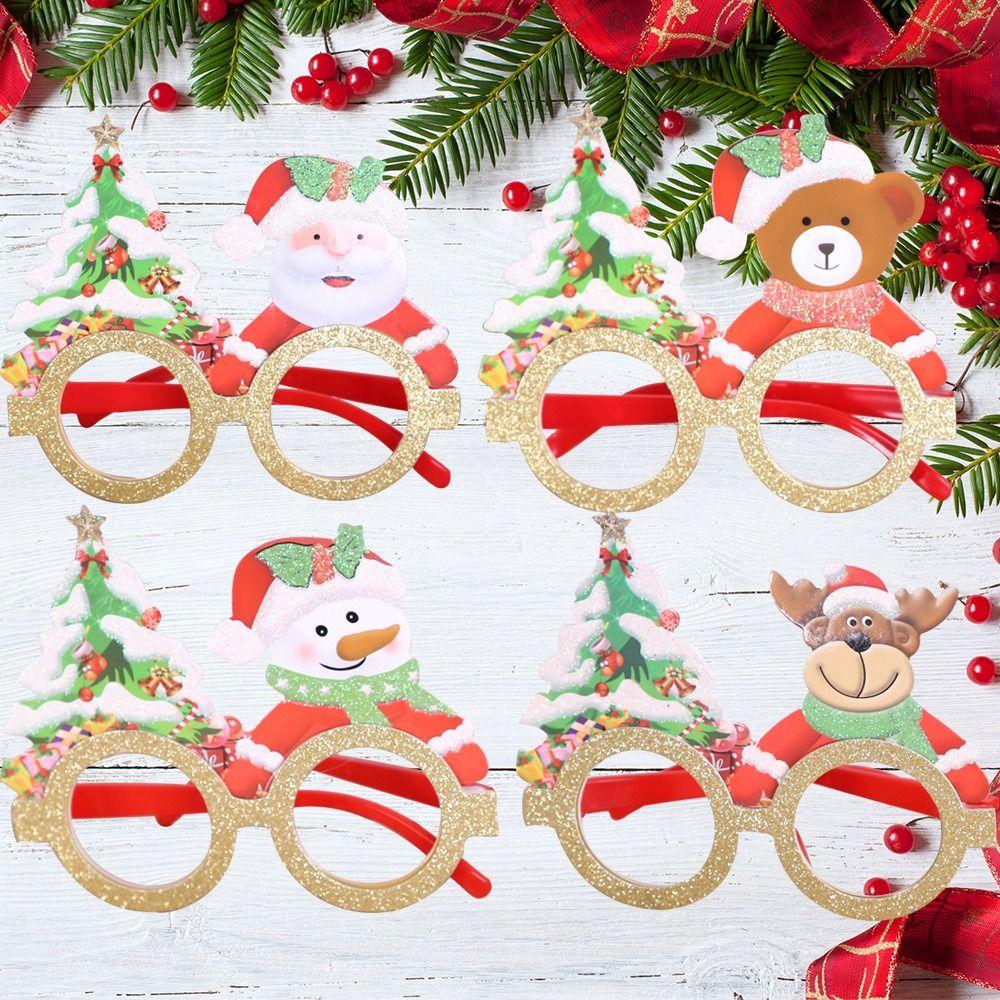 Очки Санта Клауса Рождественские Снеговик Реквизит для вечеринки Солнцезащитные очки С Новым годом Детские