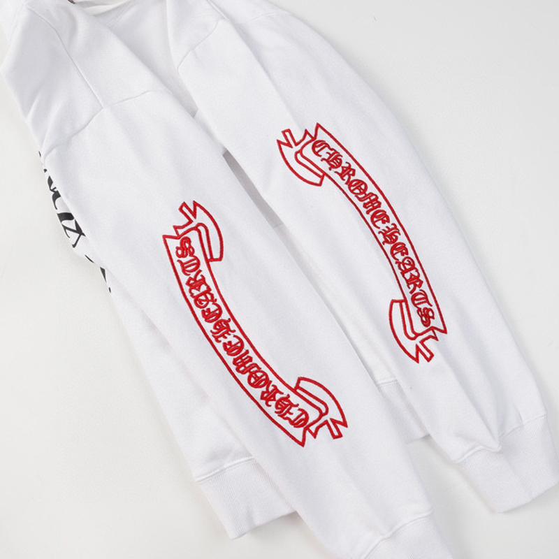 836 CHROME HEARTS Осень-Зима Новинка Большой Размер Классический Стиль Логотип Худи, Подходит для Ношения Парами