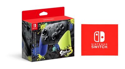 Nintendo Салфетка из микрофибры для контроллера Nintendo Switch Pro Splatoon 3 Edition с логотипом Switch [подлинный продукт] (Нинтендо включено)