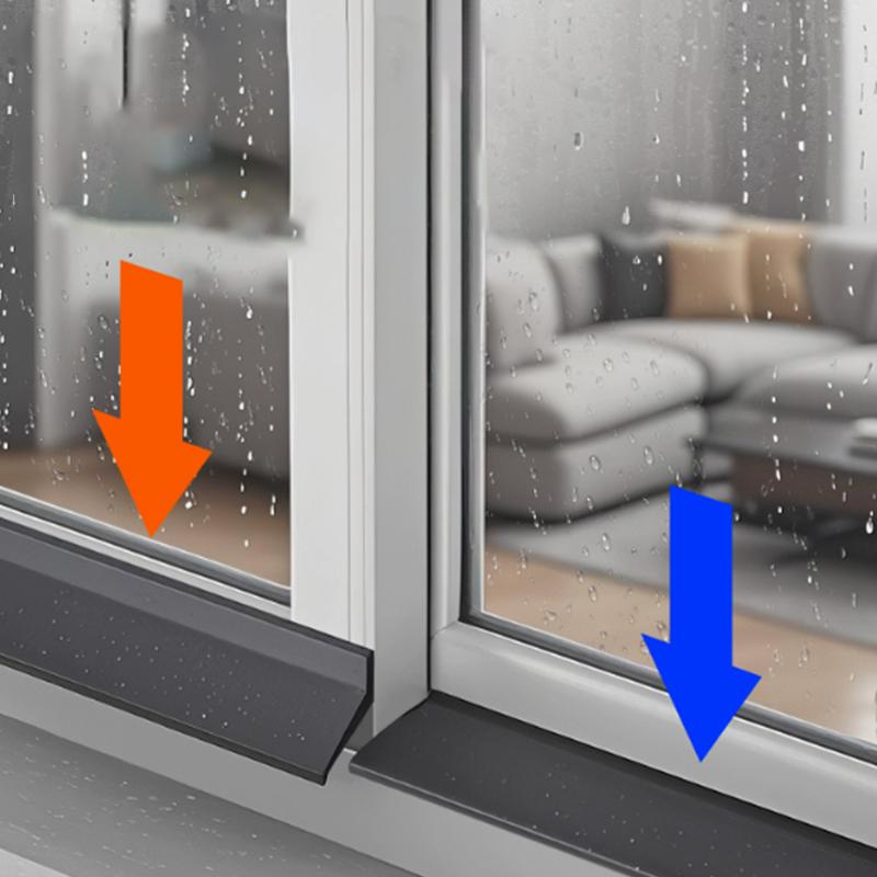 TPE Window Water Blocking Bar Balcony Self Adhesive Waterproof Sealing Strip Home Window Edge Water Deflector Flashing Board