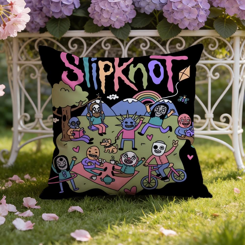Подушка с принтом S-Slipknot Чехол для подушки для дома и автомобиля Двухсторонний чехол для подушки: Двусторонняя конструкция для максимального комфорта