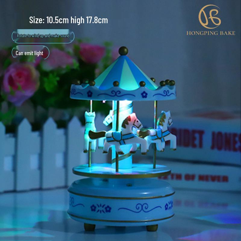 Рождественская карусель, украшение для торта, музыкальная шкатулка - Идеальный подарок для девочек и креативное украшение для выпечки
