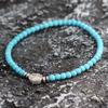 Trendy 4mm Cross Bracelet Men Women Natural Tiger Eye Stone Turquoise Braslet Handmade Papal Prayer Braclet Male Cuff Jewelry