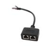RJ45 Ethernet Adapter Cable Extension 1 to 2 Port Excellent Connection Transmission Splitter Adapter for Home Office