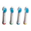 4 шт. сменные головки для электрической зубной щетки, больше удаления налета, закругленные щетинки, нежные и эффективные