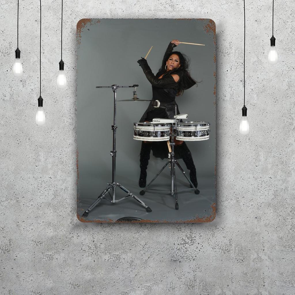 Sheila E Decor Poster Vintage Tin Sign Metal Sign Decorative Plaque for Pub Bar Man Cave Club Wall Decoration