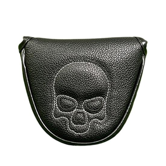 Чехол для гольф-паттера типа «молоток» с магнитной застежкой, из искусственной кожи, с рисунком черепа, для вудов, драйвера, фейрвея, гибрида