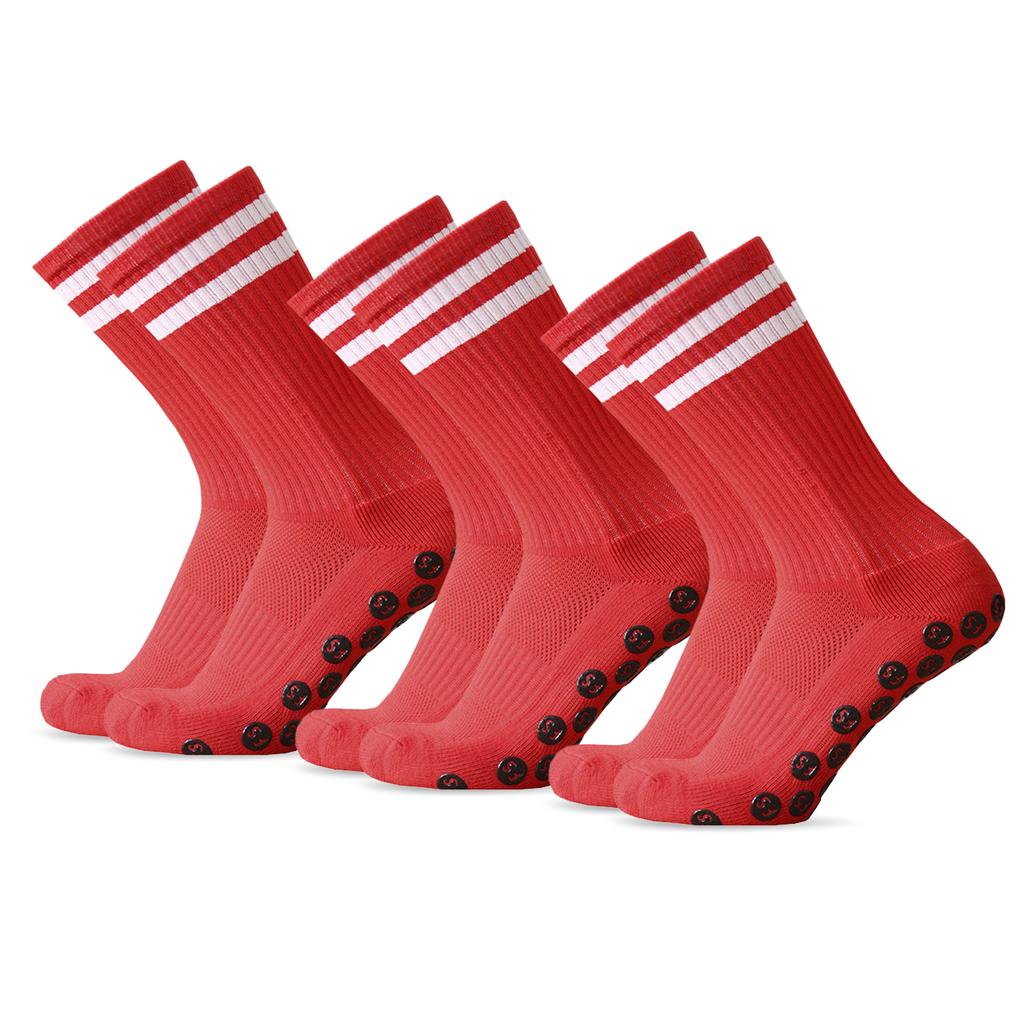 3 пары противоскользящих футбольных носков, носки для командных видов спорта, дышащие быстросохнущие носки для фитнеса на открытом воздухе