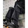 Autumn and Winter New Japanese Overalls Jeans Men and Women American Retro High Street Micro-la Washed Wide-leg Straight Pants