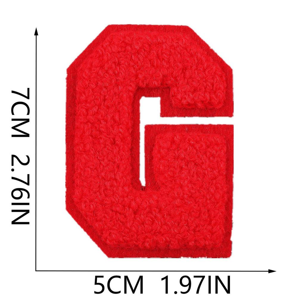 Сяо Тянь Красочный 7см Шенилл A-Z Алфавит Вышитая Тканевая Нашивка для Сумок