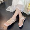 Fashion Bohemia Style Open Toe Flat Rubber Outdoor Woman Shoes Wholesale The Best Casual Luxury Summer Low Price 2025 Sandals for Women