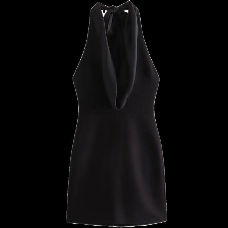 Fashion Style Fall and Winter New Arrival Female Stylish Silm All-Match Stitching Hanging Collar Dress 9194777 800