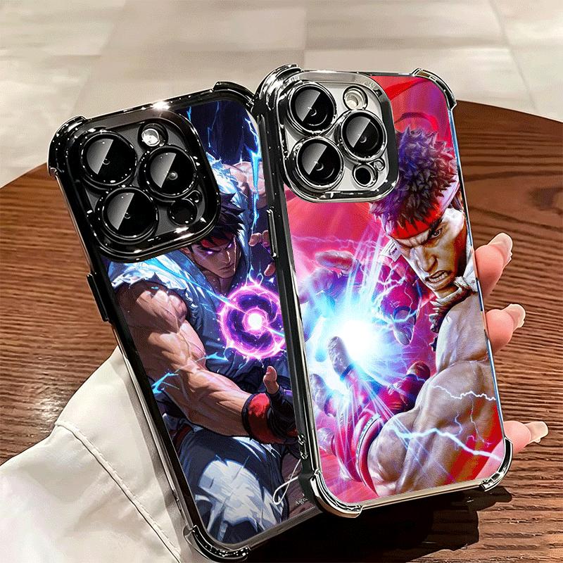 Мягкий чехол S-Street F-Fighters для iPhone 15 16 17 Air 14 Pro Max 16E Plus 13 12 Mini С покрытием Защита от падения Fundas