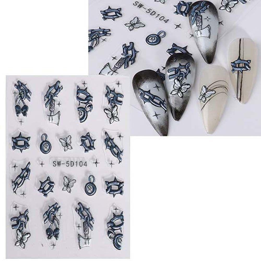 Хэллоуинские наклейки для ногтей с бабочками, рисунок привидения и черепа, хэллоуинские наклейки для ногтей, смешные, для девочек/леди