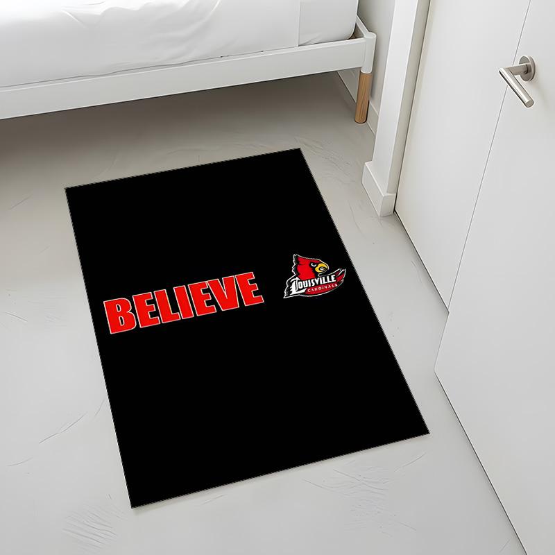 Louisville Cardinals (19) Rug Suitable For Living Rooms Bedrooms Computer Rooms Dining Areas And Placement Under Tables And Chairs Also An Ideal Choic