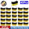 2/10/40Pcs Car Wheel Cleaning Sponge Tire Wash Wiper Water Suction Sponge Pad Wax Polishing Tyre Brushes Tool Car Wash Accessory