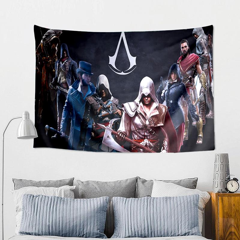 Assassin Game Printed Tapestry, Wall Hanging,Livingroom, dormitory, Large Wall Decor, Fabric Decor Fan Birthday Gifts