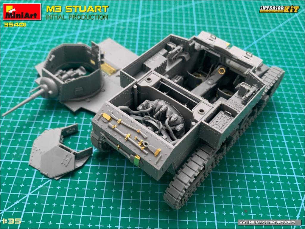 MiniArt Scale American M3 Stuart Initial Production Interior Kit Plastic Model Assembly Kit MA35401 1/35