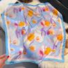 Flowers Print Women Silk Scarf 70*70cm Hair Scarf Fashion Hijab Bandana