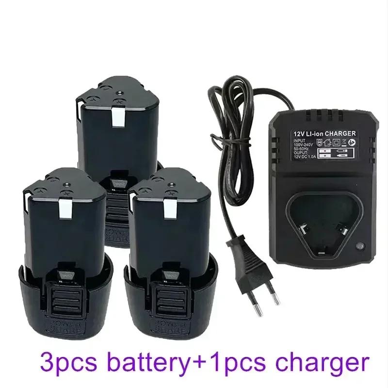 100% New 12V 9800mAh Type B Electric Tool Universal Charging Battery, Electric Screwdriver, Drill Lithium-Ion Battery