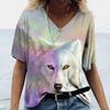 Летняя женская футболка Animal Wolf Clothing 3D Printed T Shirt