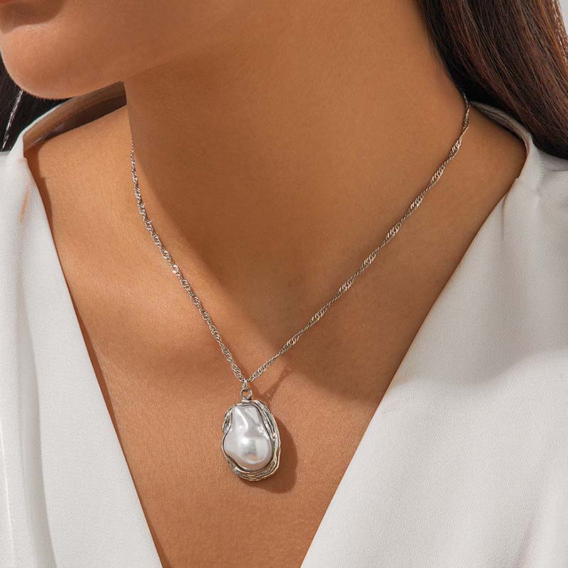 Преувеличенные Неправильные Барочные Цирконы Ожерелье Браслеты Кольца Серьги для Женщин Массивные Круглые Открытые Кольца Браслет Набор Цирконов