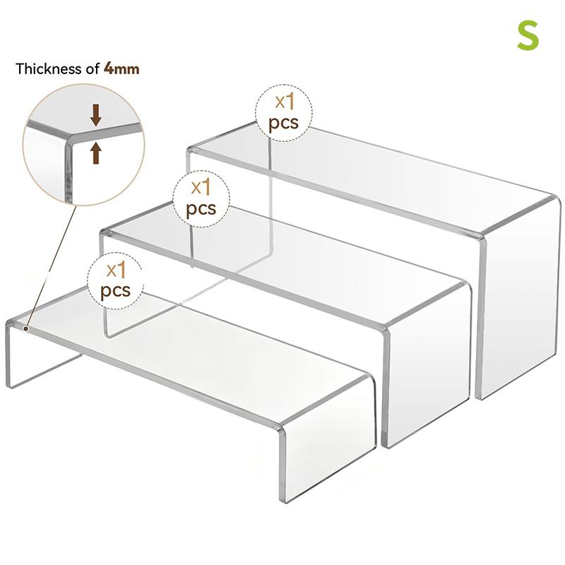 Desktop Display Stand Acrylic Multi Layer Transparent Storage Rack for Classroom Supplies Office Desk Organizer