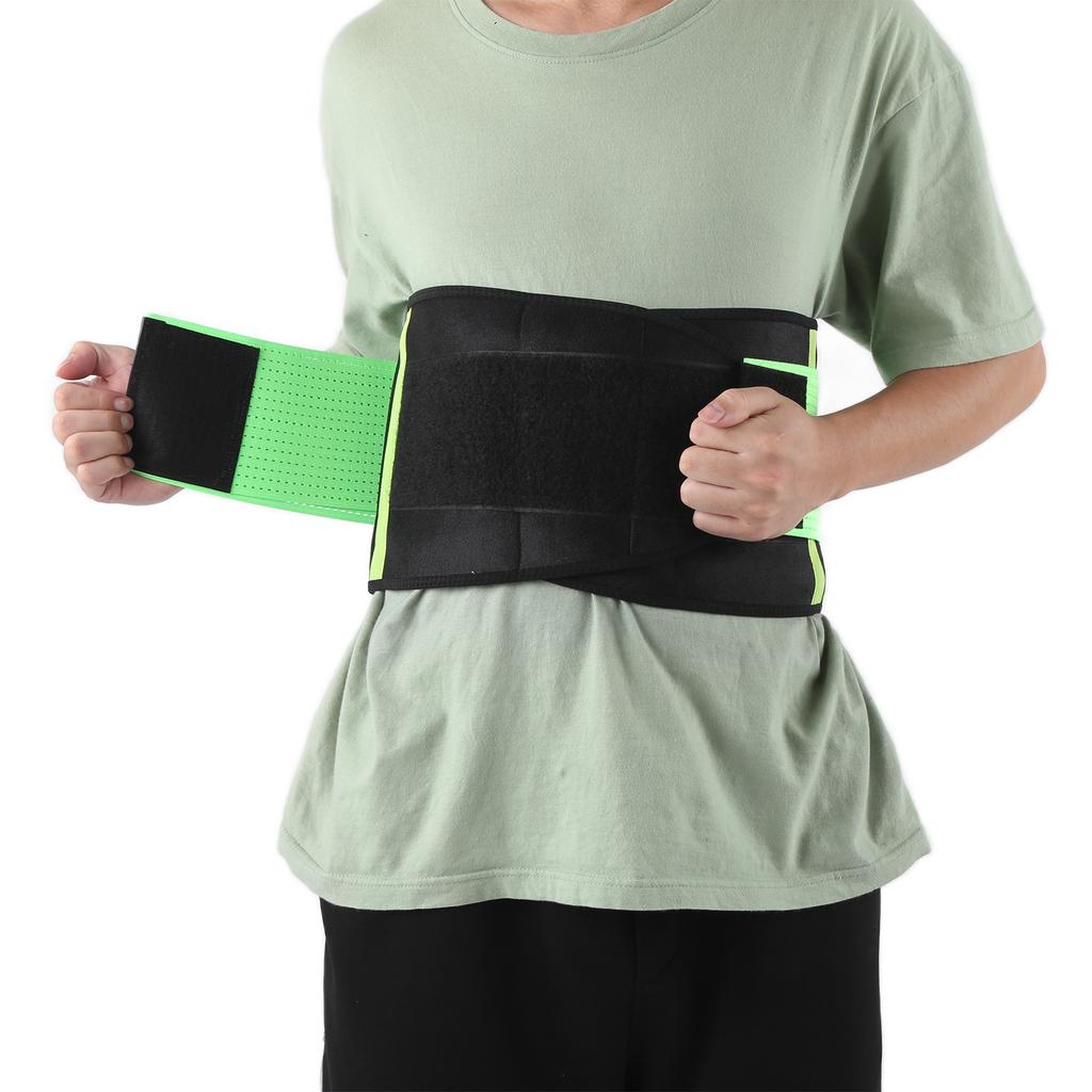 Back Brace Comfortable SkinFriendly Breathable Waist Protection Equipment for Pain Relief(Fluorescent Green )
