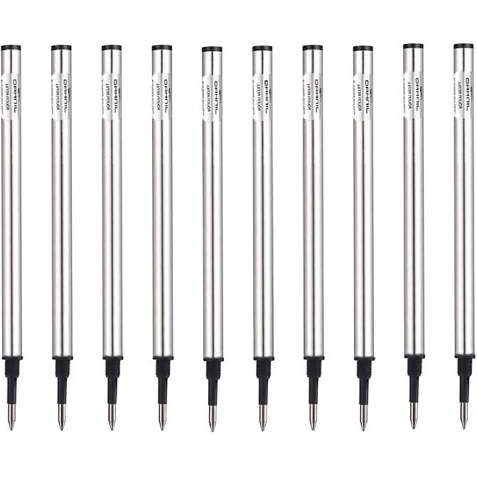 10 PCS Jinhao Roller Ball Pen Refills, Screw Type, Black Color, Medium Point,115mm