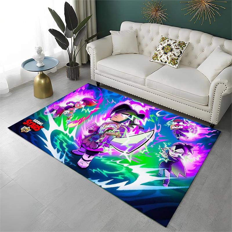 Cartoon B-Brawl Game Non-Slip Area Rug for Living Room,Bedroom,Playroom,Soft Carpet Floor Mat Home Decor Rug Kids Room Gift