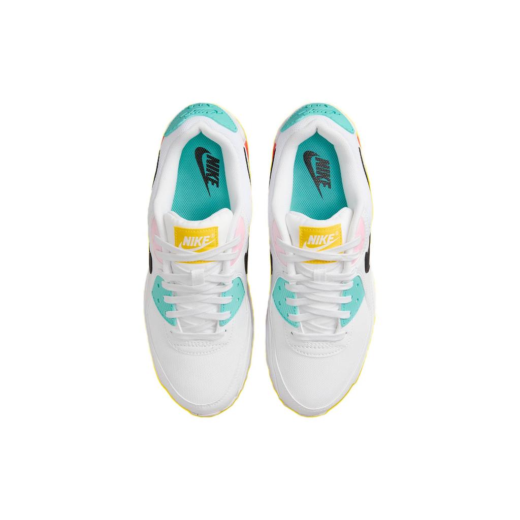 New Nike Air Max 90 White Black Pink Foam Bright Crimson Women's FZ3622-100