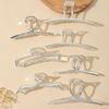 Korean Style Elegant Metal Hair Claw Clip for Women - Shark Claw Design