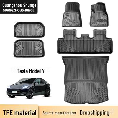 Водонепроницаемые напольные коврики TPE Full Surround для Tesla Model Y, правый руль