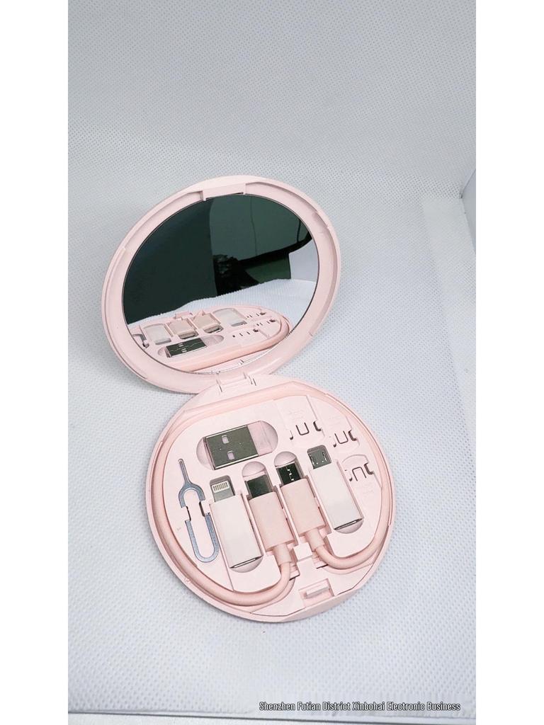 Многофункциональный кабель для быстрой зарядки PD 60 Вт и коробка для хранения с подставкой для телефона - Портативный дорожный набор