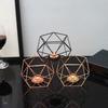 Nordic Style Geometric Iron Candlestick Candle Holders Home Wall Romantic Durable Candlesticks Weddi