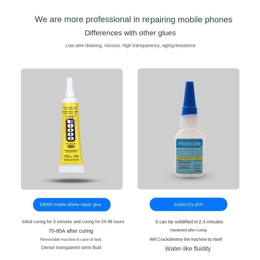 E8000 Rhinestones Gems Craft Glue Transparent Mobile Screen Adhesive Jewellery Repair