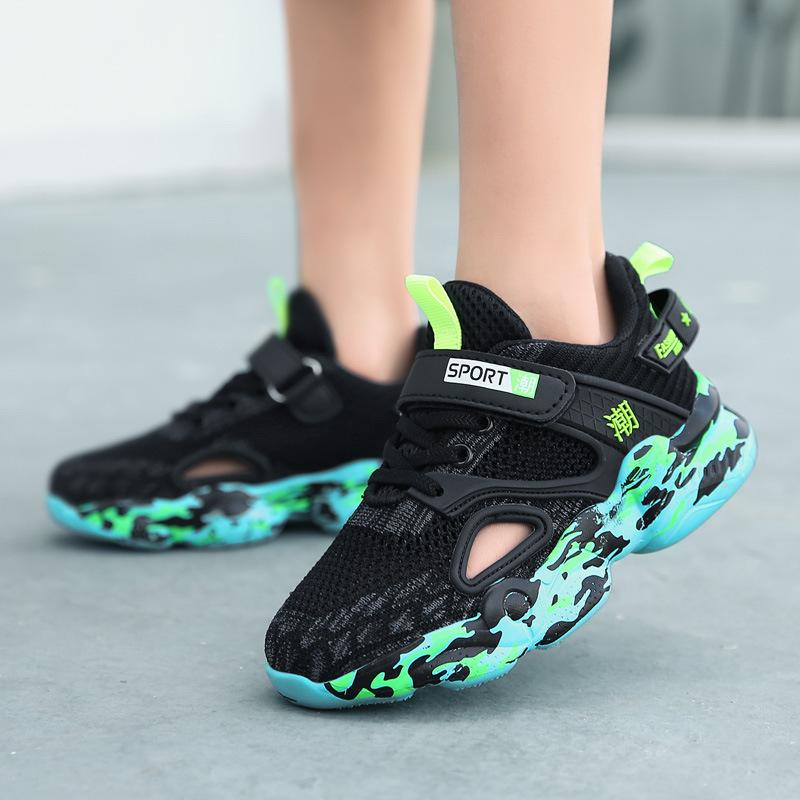 Children's box shoes2026Spring and summer hollow-out mesh athletic shoes for boys, breathable running shoes