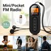 Мини Радиоприемник с Клипсой FM Портативное Радио с ЖК-Дисплеем Проводные Наушники 3,5 мм Для Встреч Экскурсий Бега