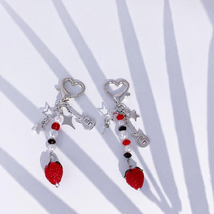 Custom Strawberry Shaped Keychain Stylish Keyring Accessory for Everyday Life