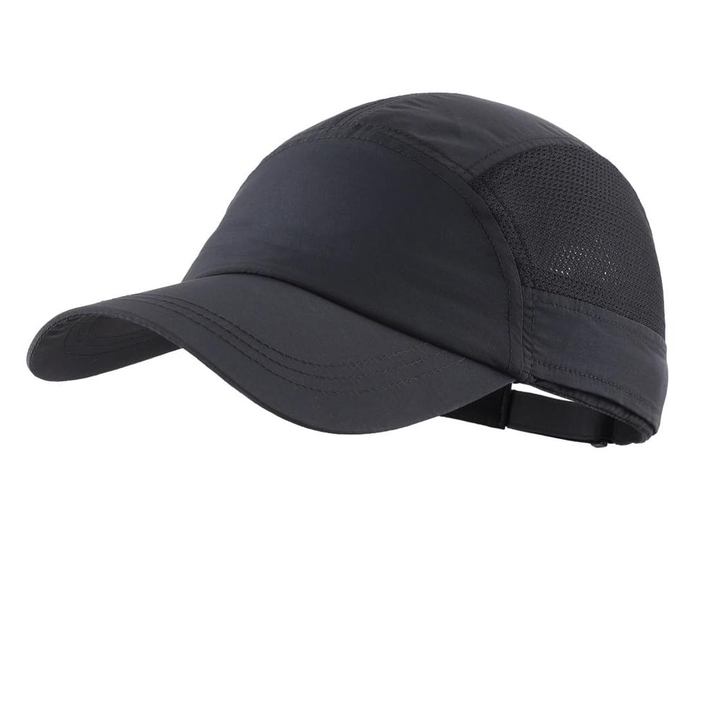 Унисекс UPF Солнцезащитная шляпа Дышащая спортивная кепка со съемной маской для лица и шеи Кепка для рыбалки Бейсболка Черная [Connectyle] 50+ &