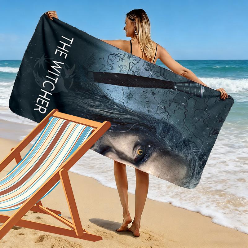 The Witcher: Magic Mystery beach towel beach soft seaside quick-drying swim towel Outdoor pool towel beach Fashion printing Comfort
