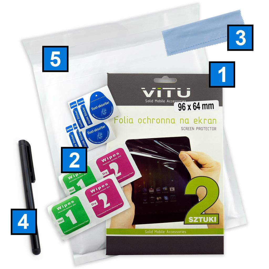 VITU Screen Protector Film, 2-Pack, 96x64mm (9.6x6.4cm) – 4.5"